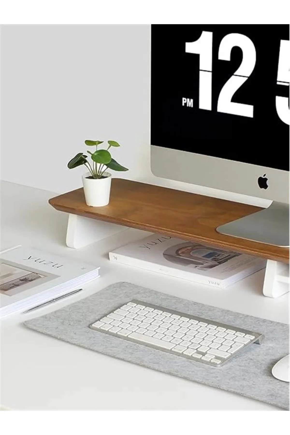 Monitör Yükseltici, Monitör Standı, Ahşap Ekran Yükseltici (Meşe)