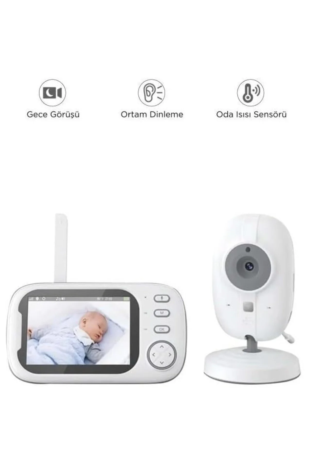 Monitörlü Smart Ip Full Hd Akıllı Bebek Kamerası Monitörü Telsiz Güvenlik Kamerası