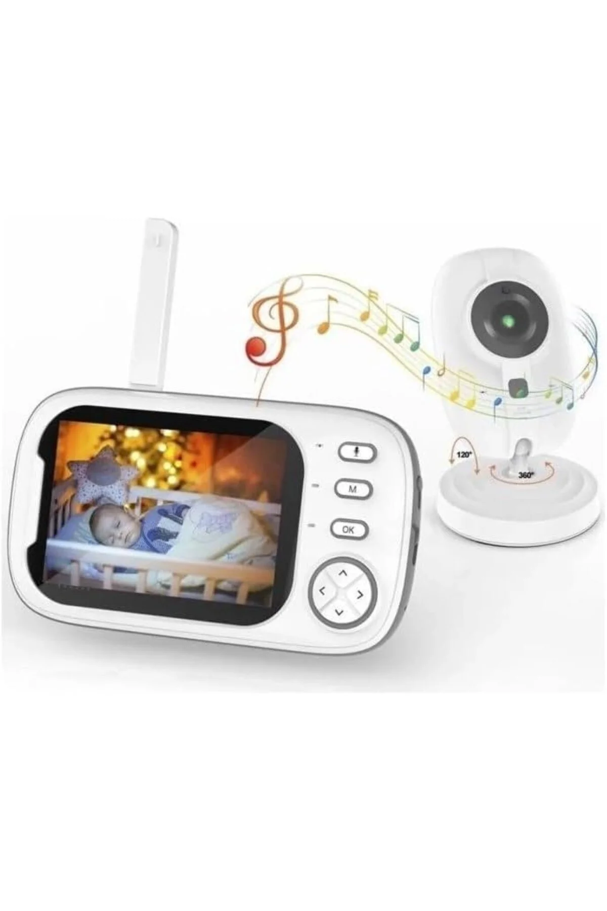 Monitörlü Smart Ip Full Hd Akıllı Bebek Kamerası Monitörü Telsiz Güvenlik Kamerası