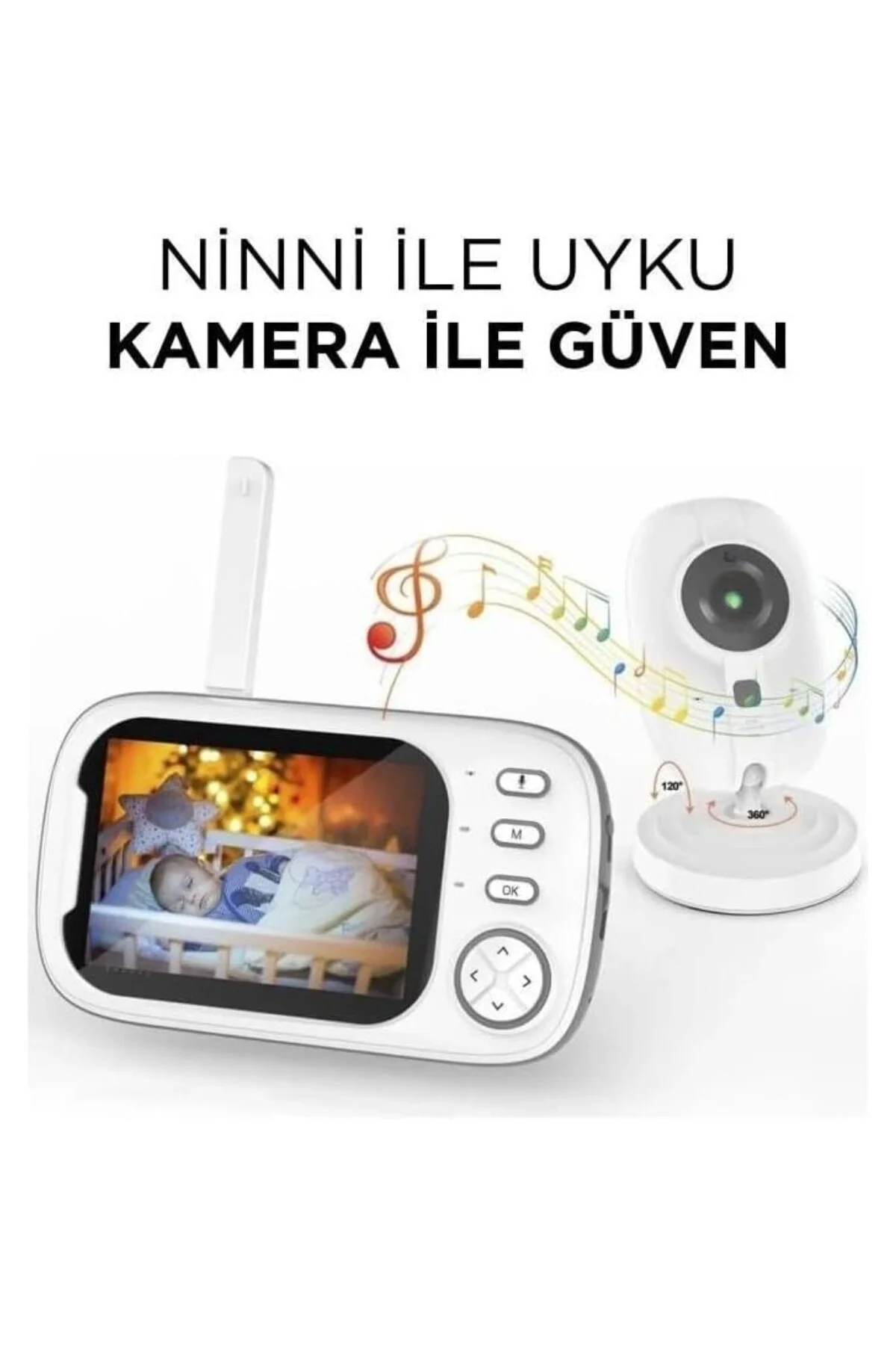 Monitörlü Smart Ip Full Hd Akıllı Bebek Kamerası Monitörü Telsiz Güvenlik Kamerası