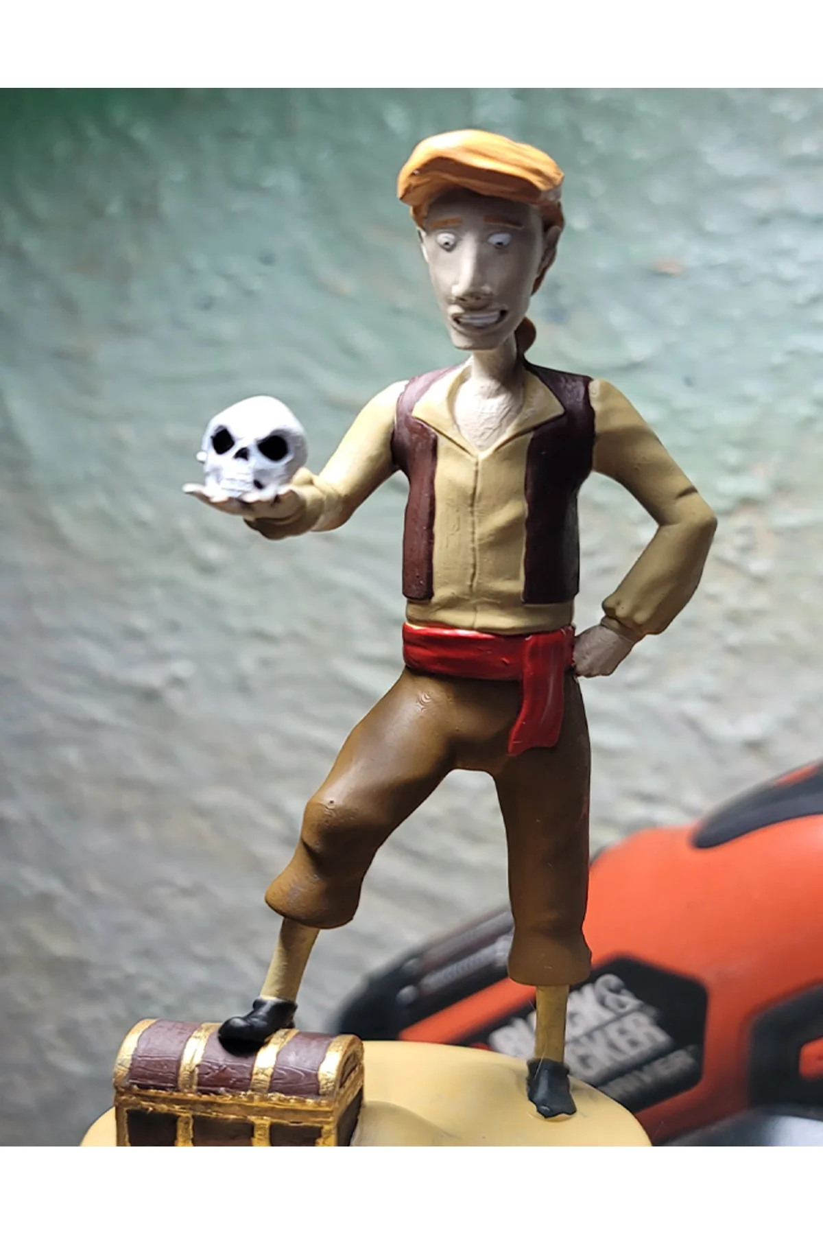 Monkey Island Guybrush Threepwood Boyalı Figür Guybrush Figür 15CM