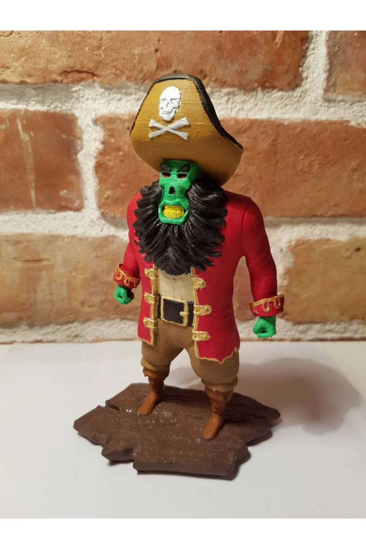 Monkey Island LeChuck Boyalı Figür Maymun Adası Lechuck Figür Büyük Boy 25CM