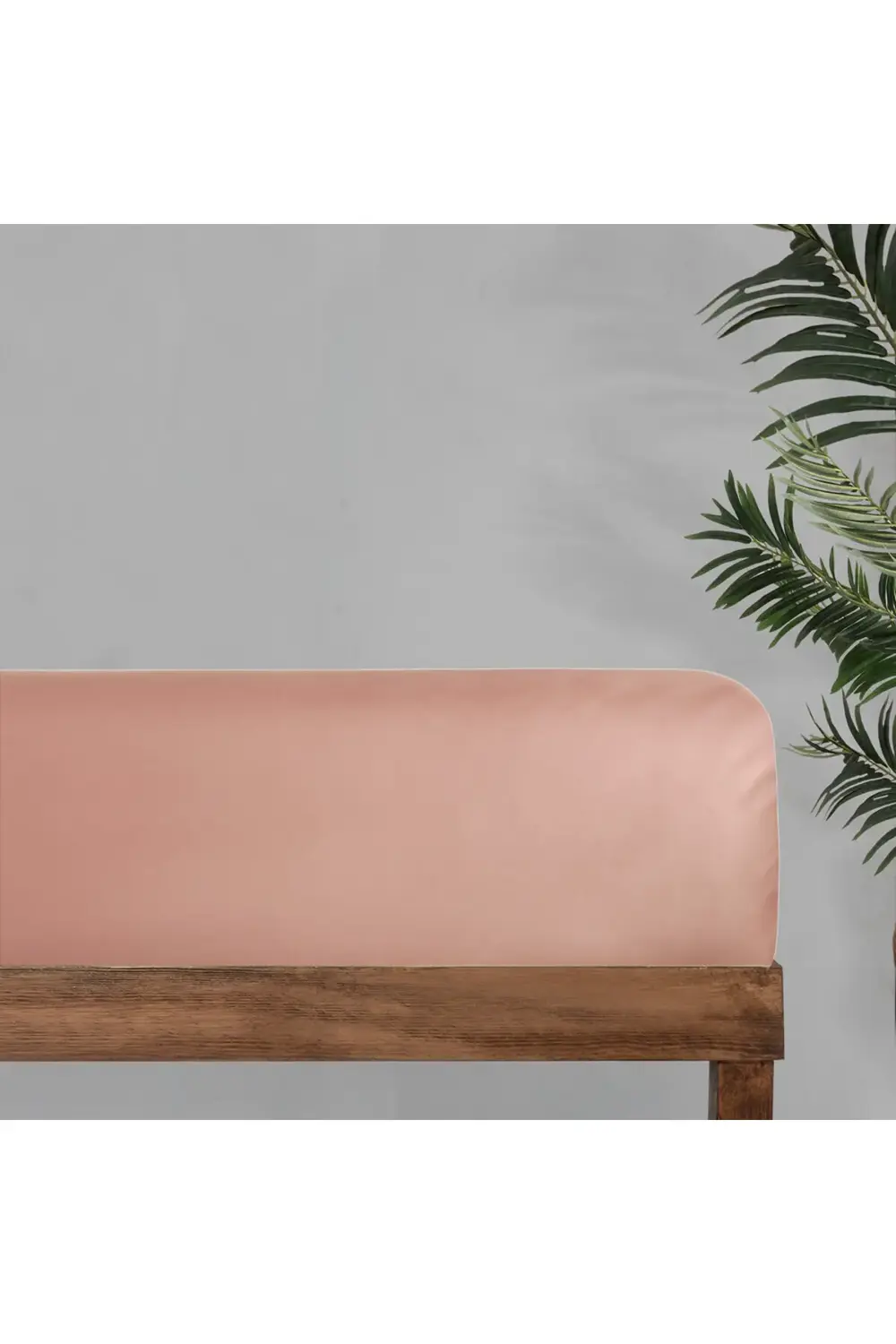 Monochrome %100 Pamuk Saten Düz Çarşaf Çift Kişilik-Rose