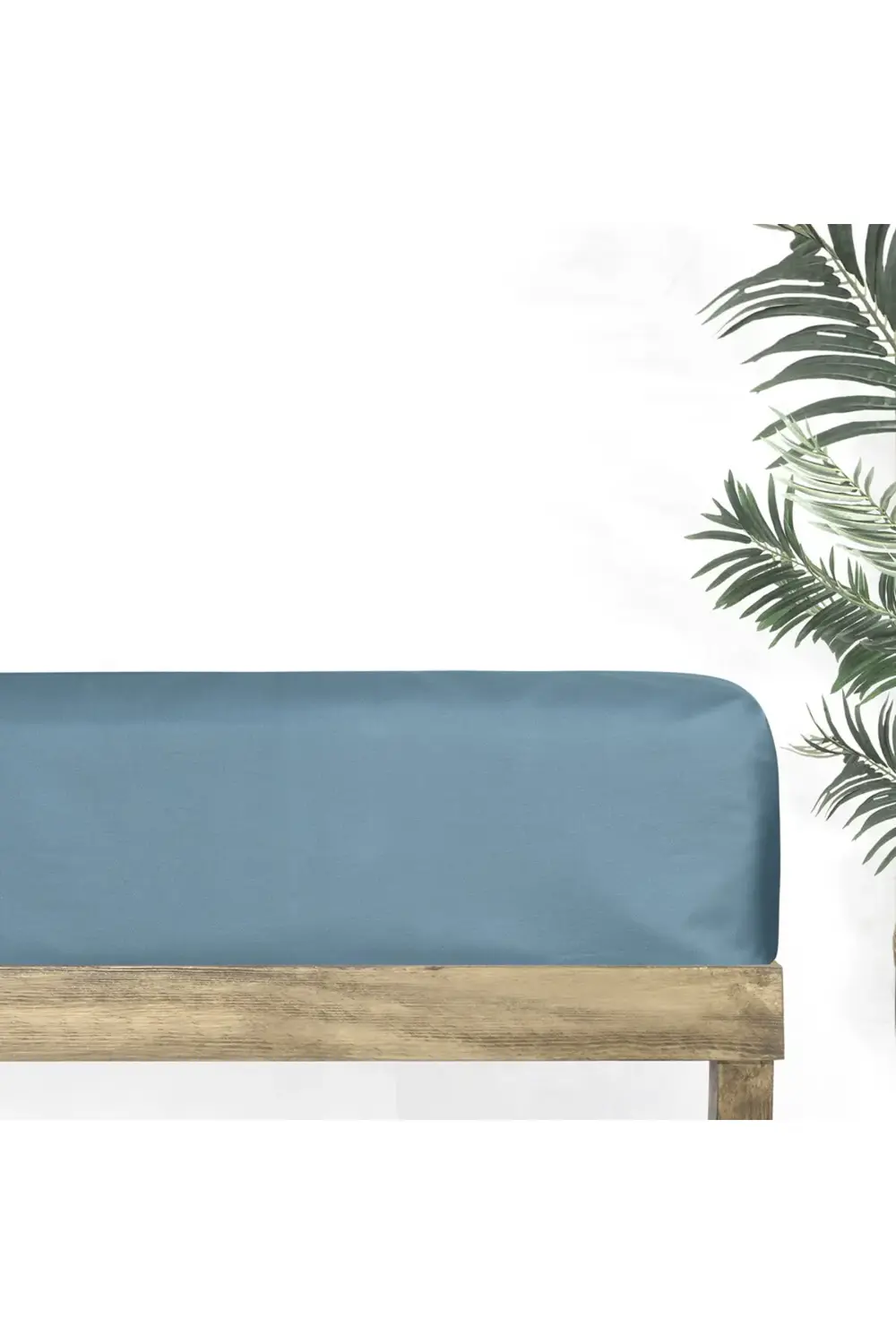 Sarev Monochrome %100 Pamuk Saten Düz Çarşaf Çift Kişilik-Royal Blue