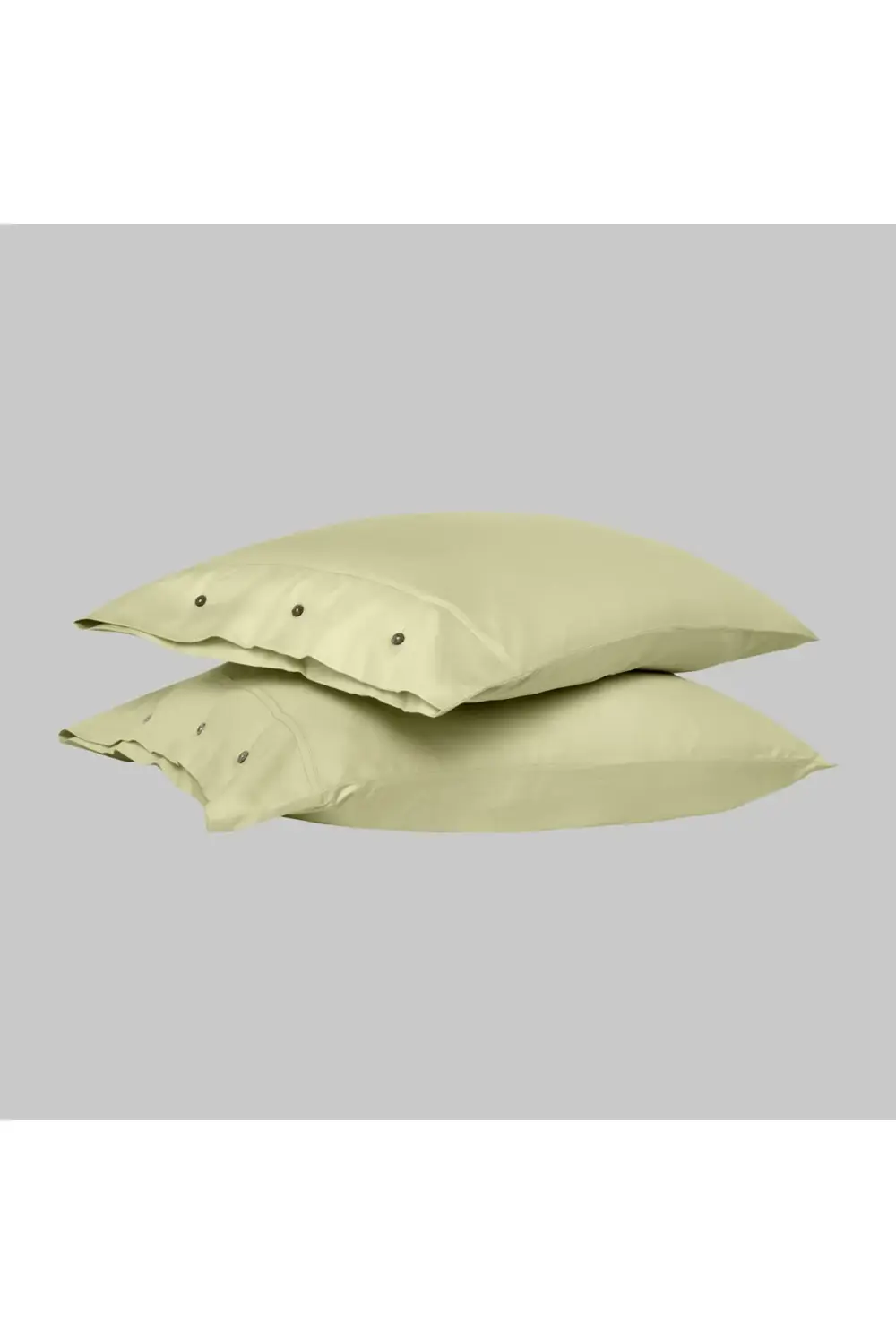 Sarev Monochrome %100 Pamuk Saten Yastık Kılıfı-Lemon Cream