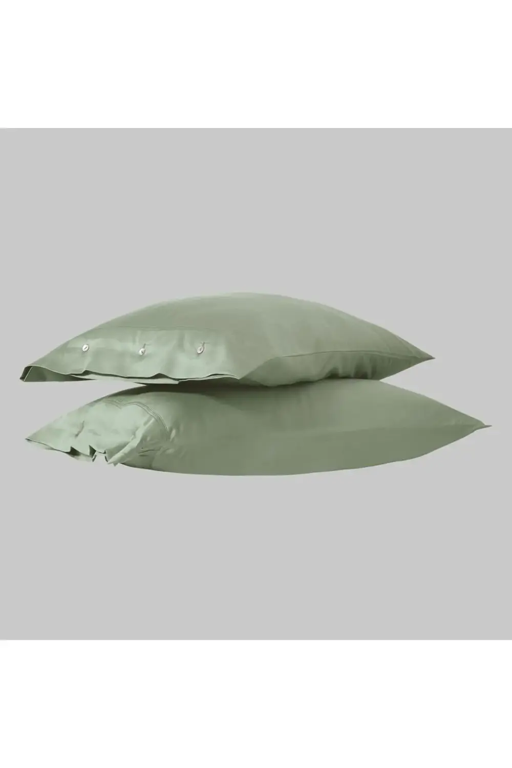 Sarev Monochrome %100 Pamuk Saten Yastık Kılıfı Smoke Green