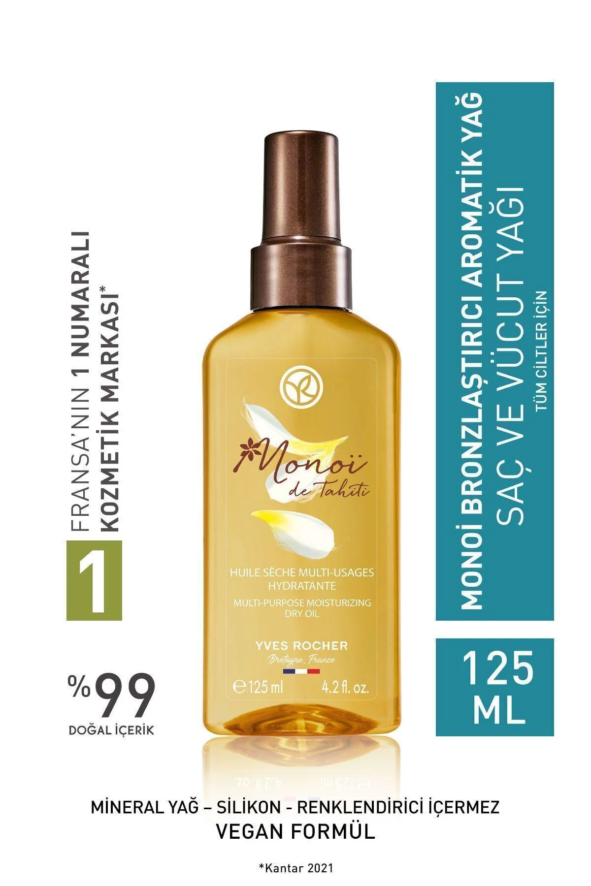 Monoi Bronzlaştırıcı Aromatik Yağ - 125 Ml