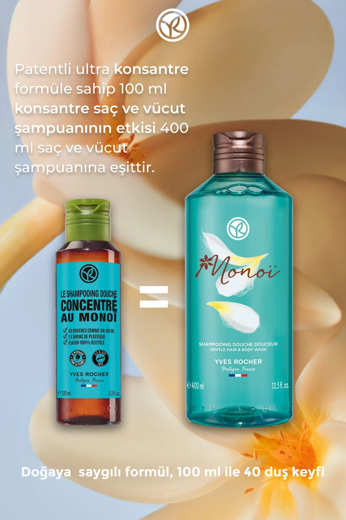 Monoi Konsantre Saç Ve Vücut Şampuanı-100ml