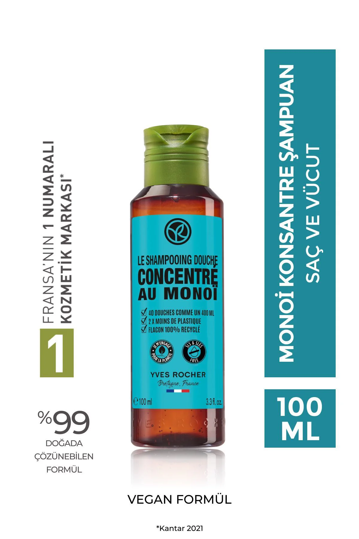 Monoi Konsantre Saç Ve Vücut Şampuanı-100ml