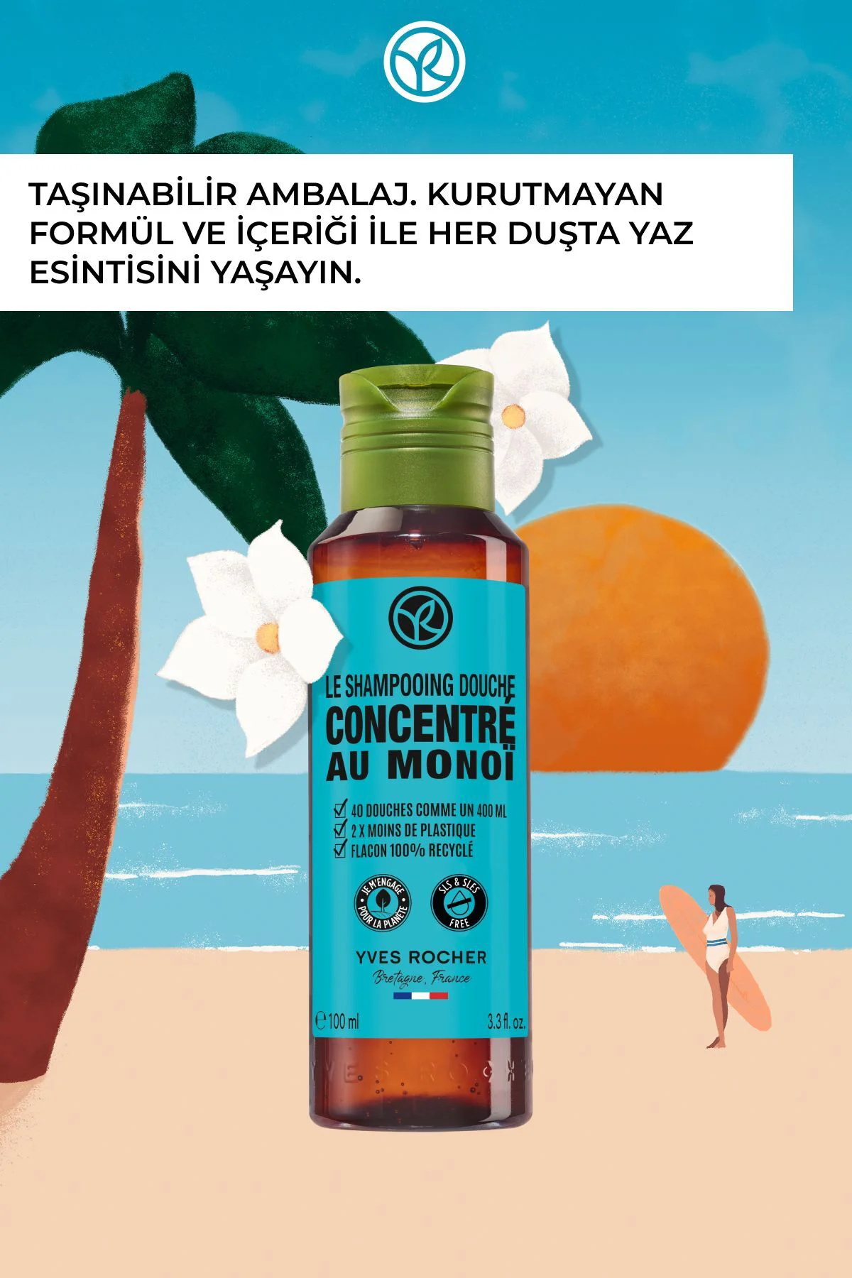 Monoi Konsantre Saç Ve Vücut Şampuanı-100ml