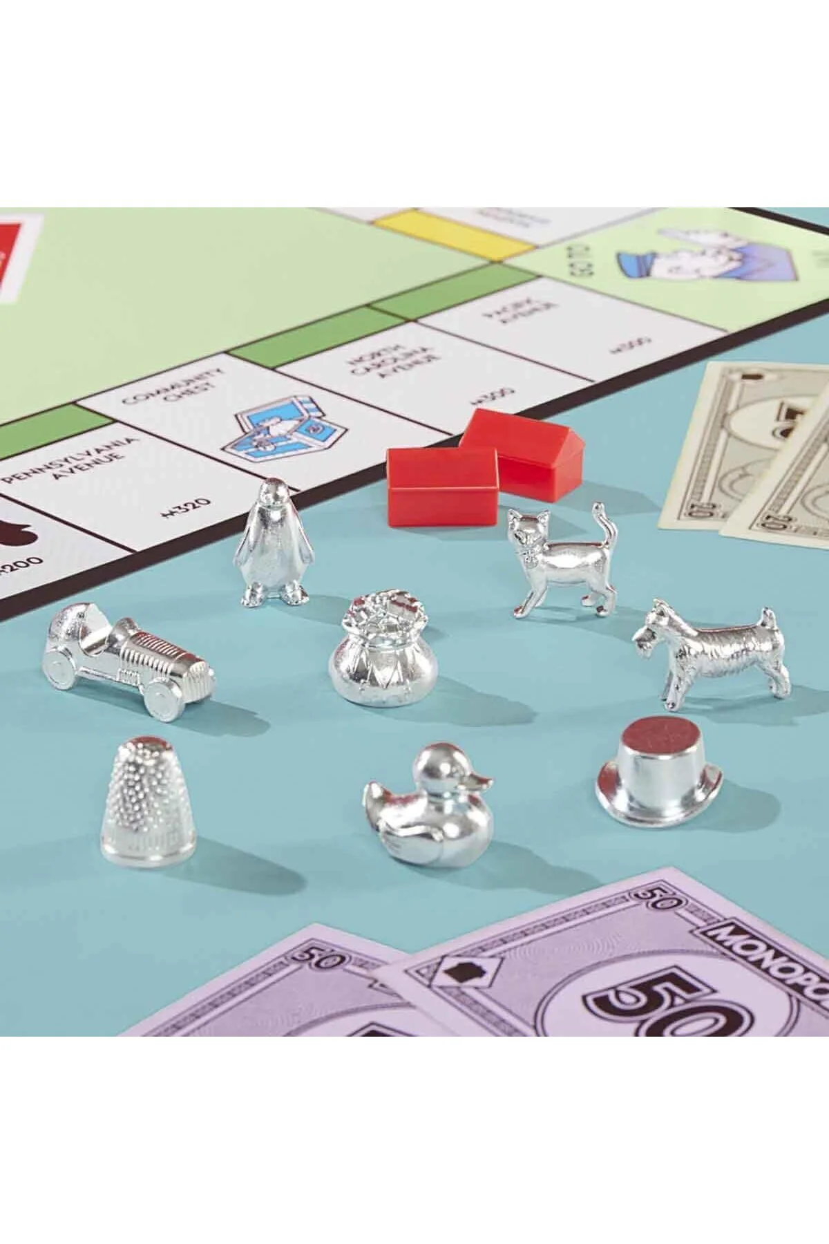 Monopoly Saklama Tepsili ve Daha Büyük Piyonlu Kutu Oyunu