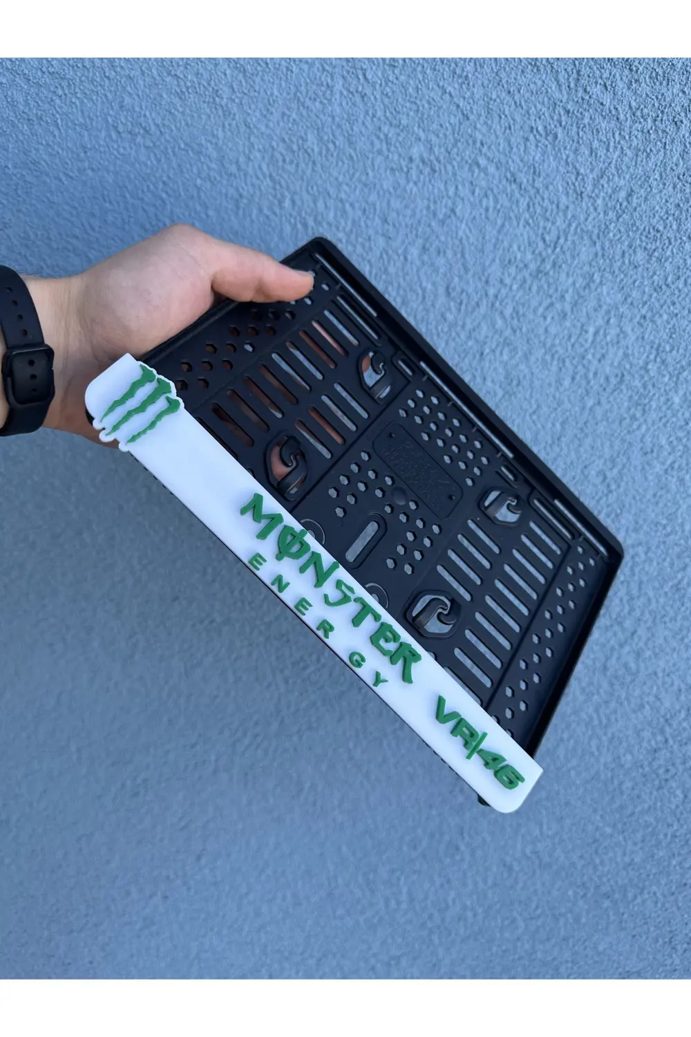 Monster Energy Vr-46 Beyaz 3d Kabrtmalı Pleksi Motor Plakalığı