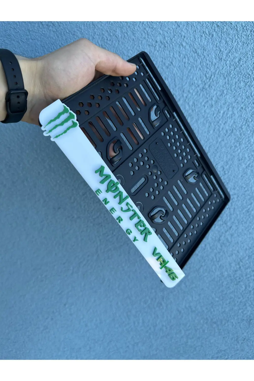 Monster Energy Vr-46 Beyaz 3d Kabrtmalı Pleksi Motor Plakalığı