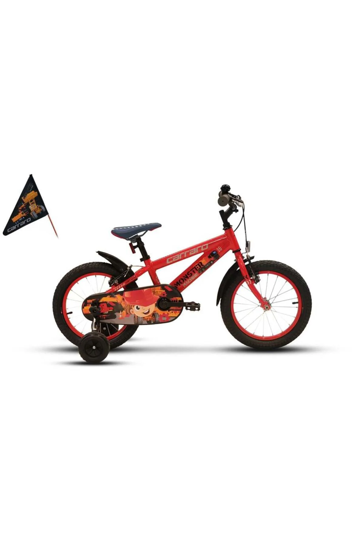 Monster Erkek Çocuk Bisikleti 220h V 16 Jant Kırmızı Gri Siyah