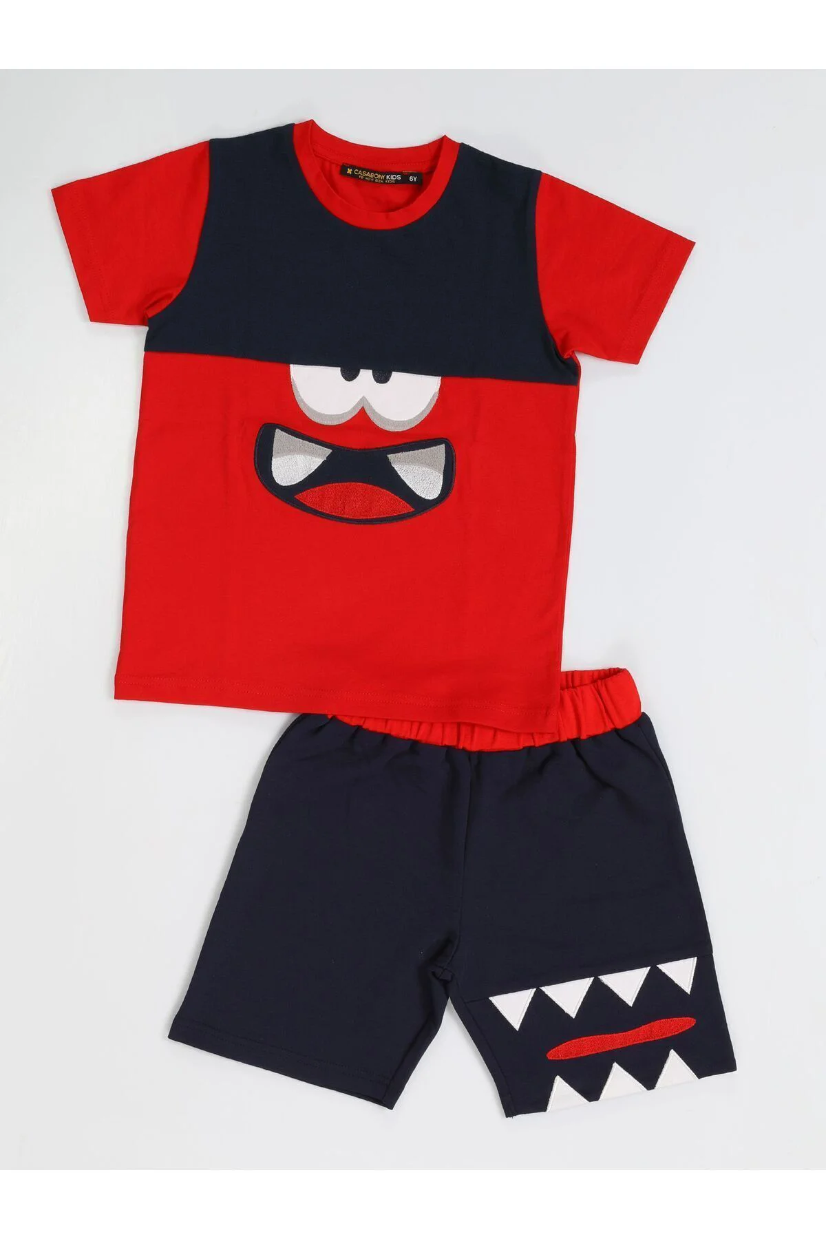 Monster Red Erkek Çocuk Şort Takım