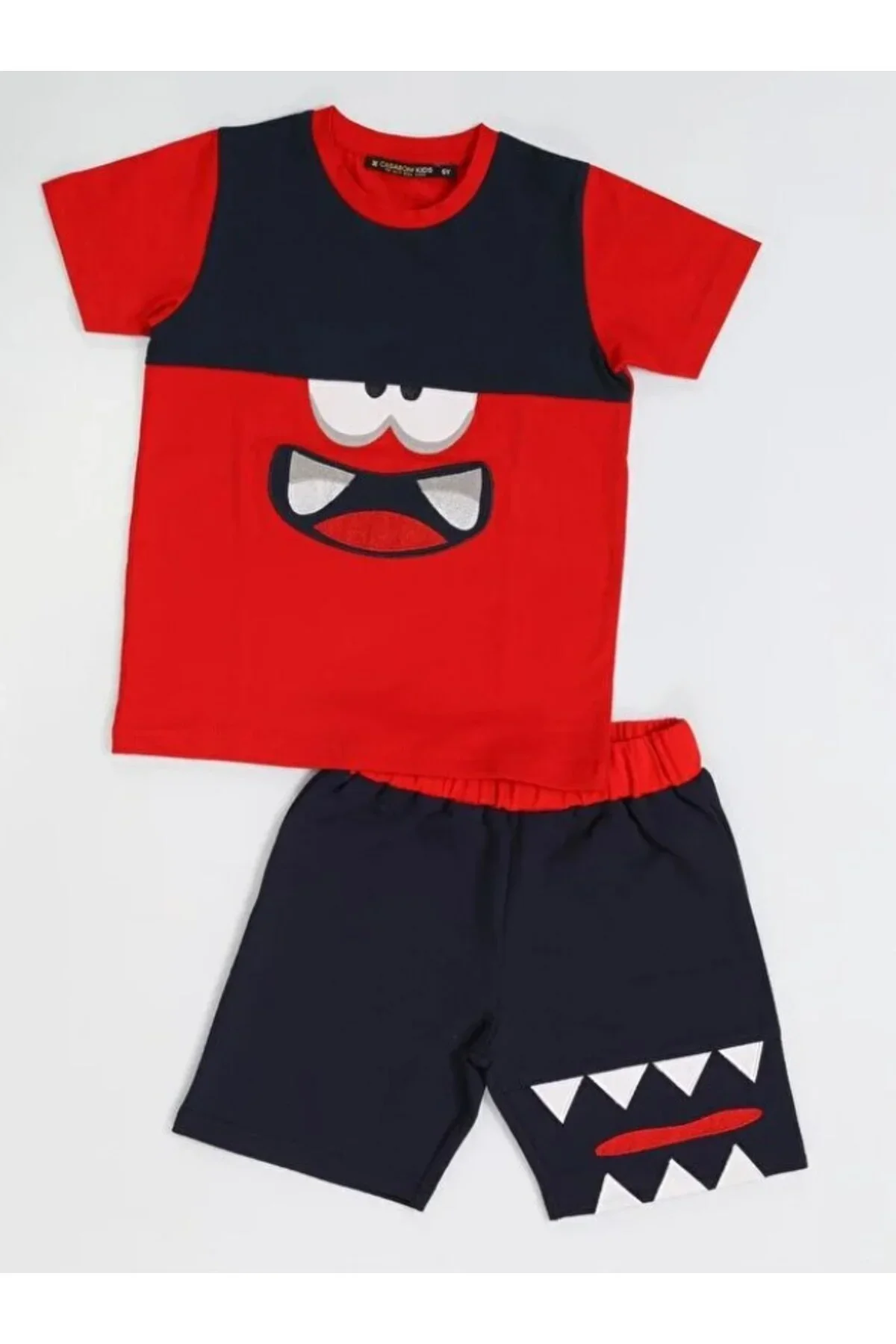Monster Red Erkek Çocuk Şort Takım - Görsel 5