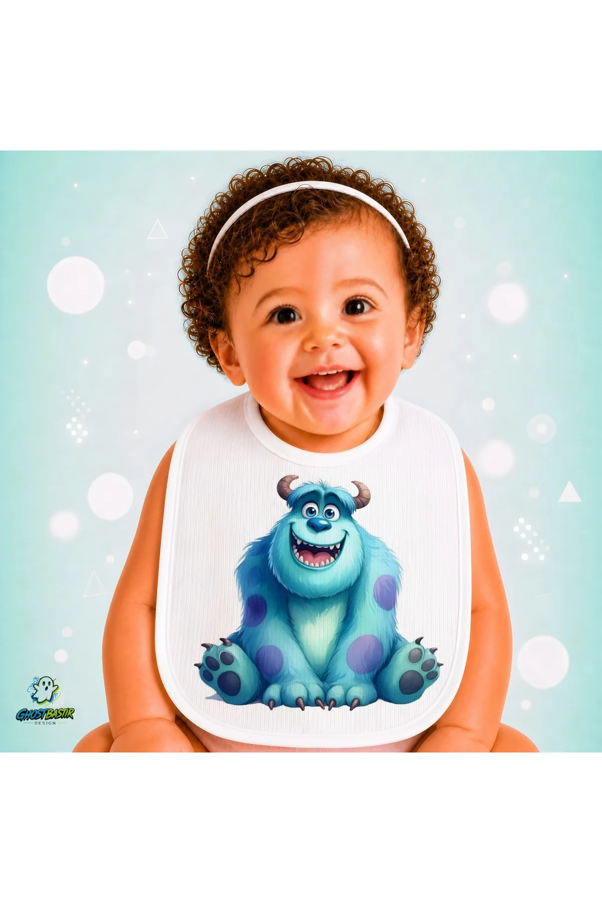 Monsters Keten Bebek Mama Önlüğü – Yumuşak, Emici, Yıkanabilir, Özel Tasarım P140