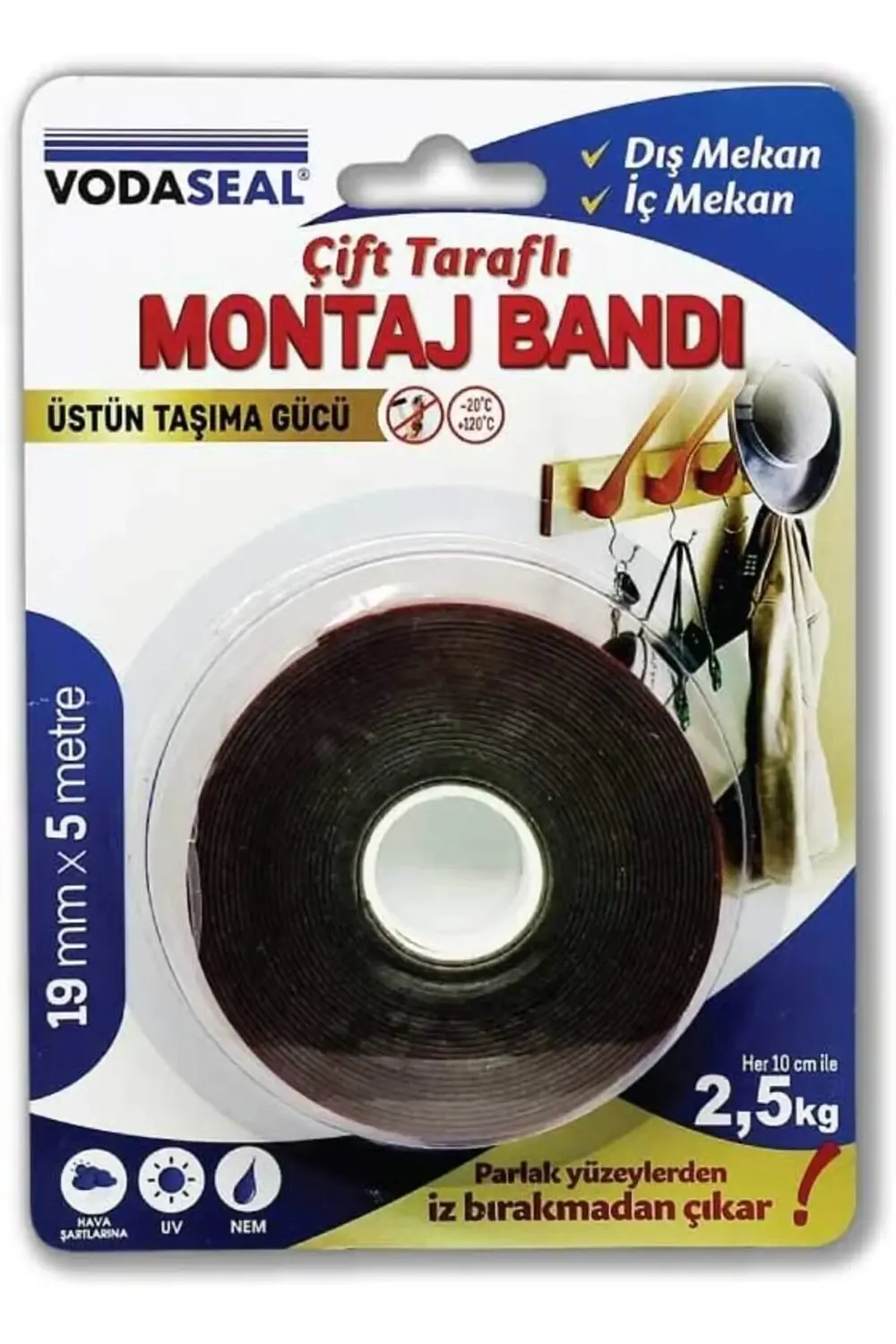 Montaj Bandı, Gri 19MMX5MT 777182 Montaj Bandı, Gri 19MMX5MT 777182