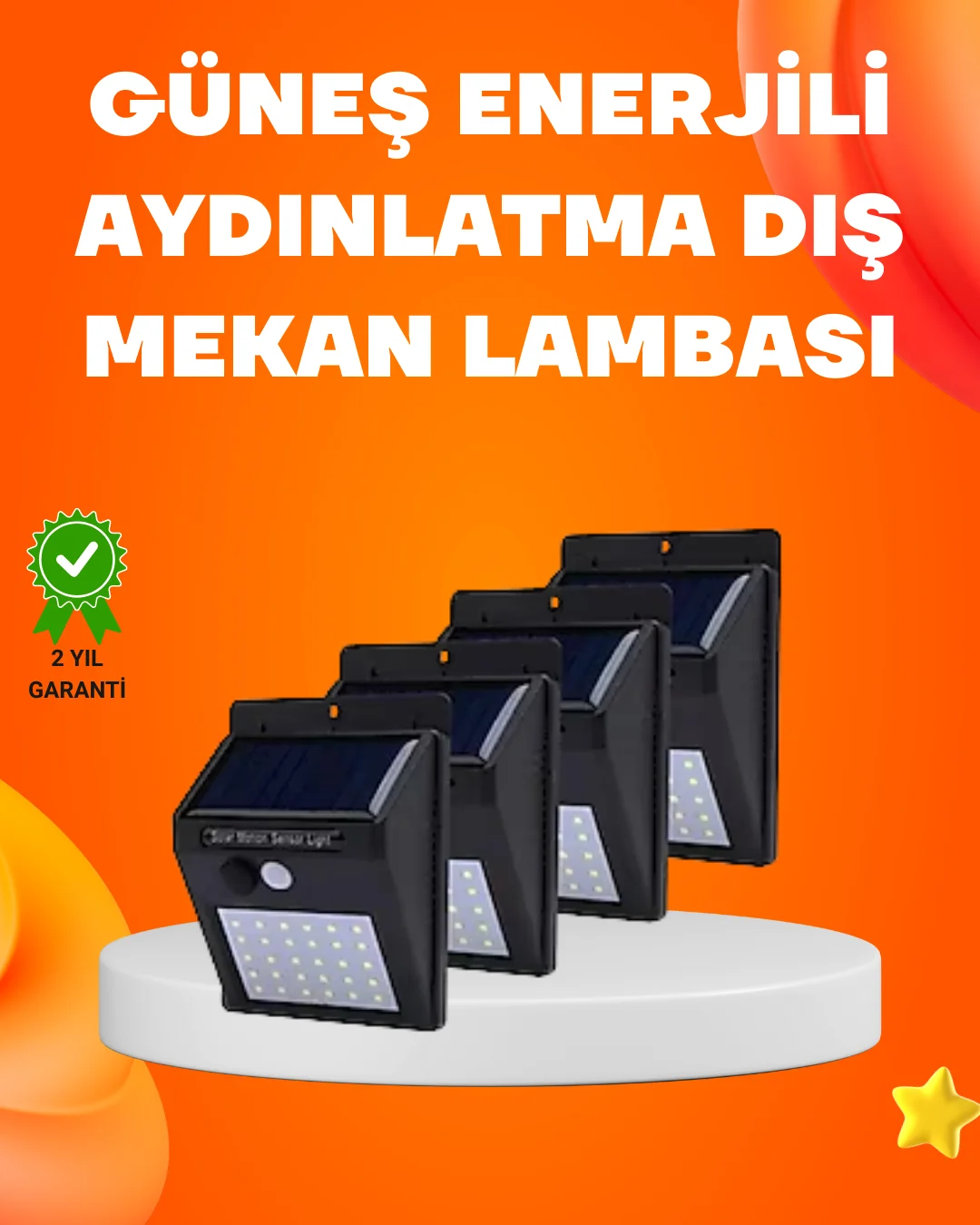 Montajlı Güneş Enerjili Duvar Tipi Aydınlatma – 8 Saat Çalışma Süresi Fiyatı, Yorumları ve Özellikleri