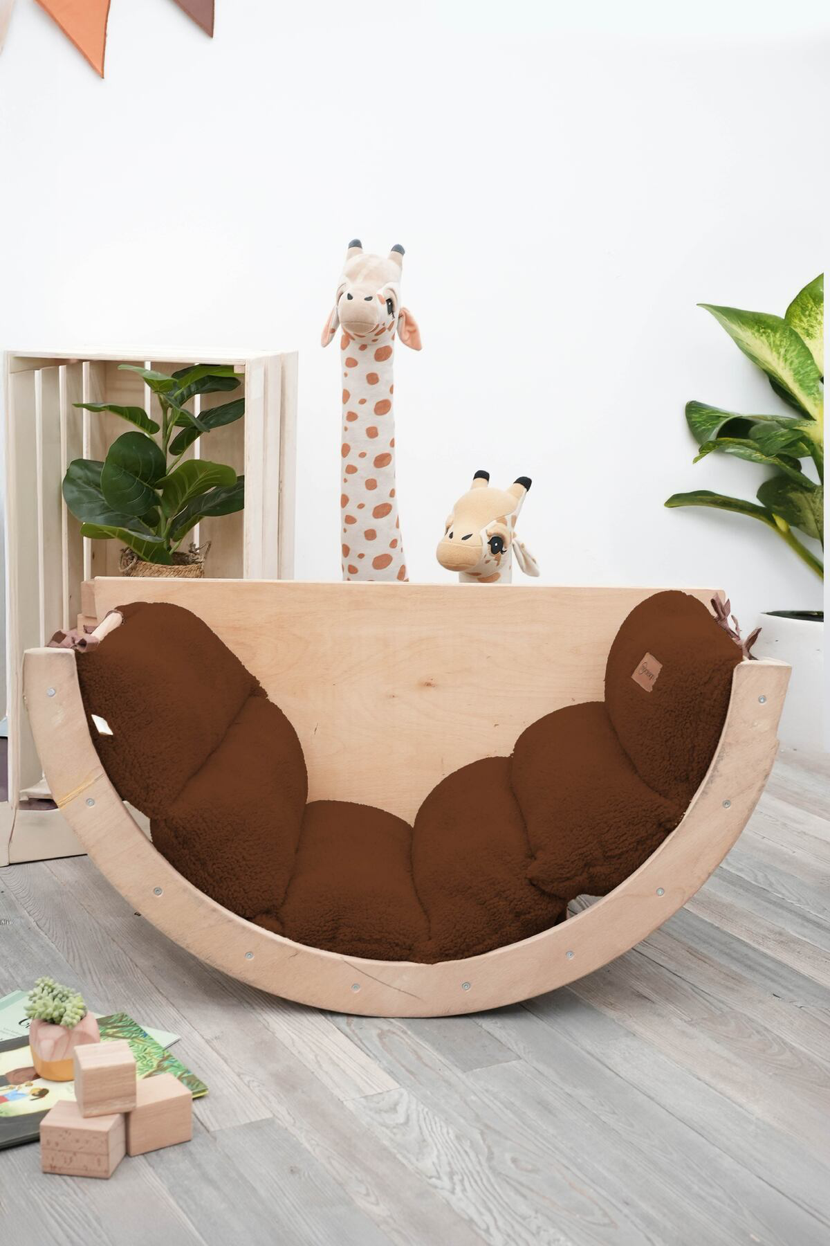 Mordesign Montessori Çocuk Oyun Minderi,Katlanabilir Kreş Yer Minderi, Uyku