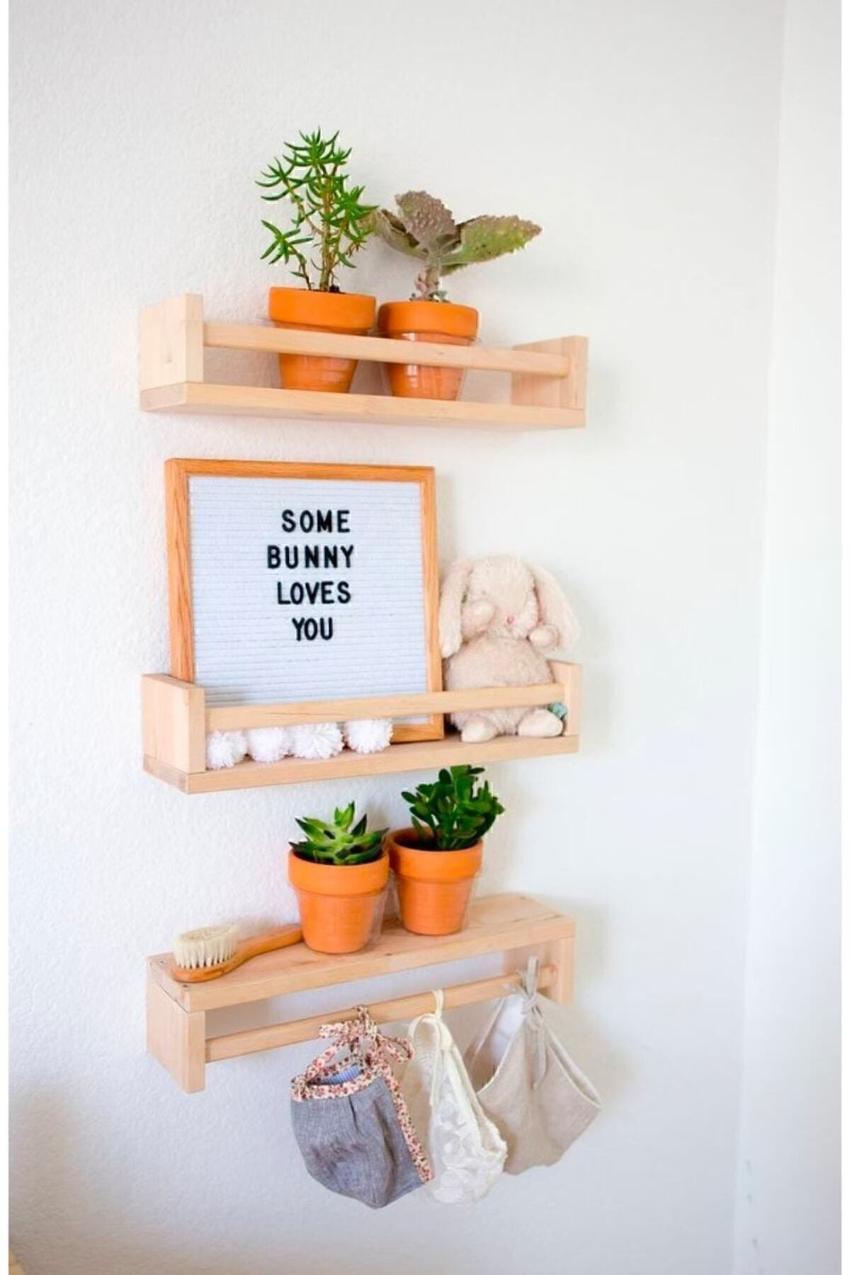 Svm Design Montessori Kitaplik Çocuk Bebek Odasi Rafi Ahşap Kitaplik Askilik