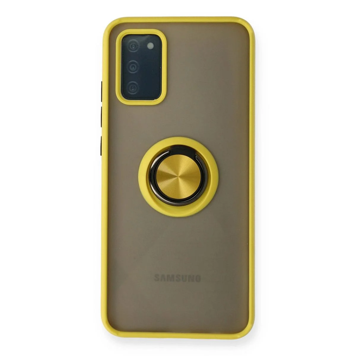 Montreal Yüzüklü Silikon Kılıf Samsung Galaxy A02s ile Uyumlu - Sarı, Darbe Korumalı, Metal Stand Fiyatı, Yorumları ve Özellikleri