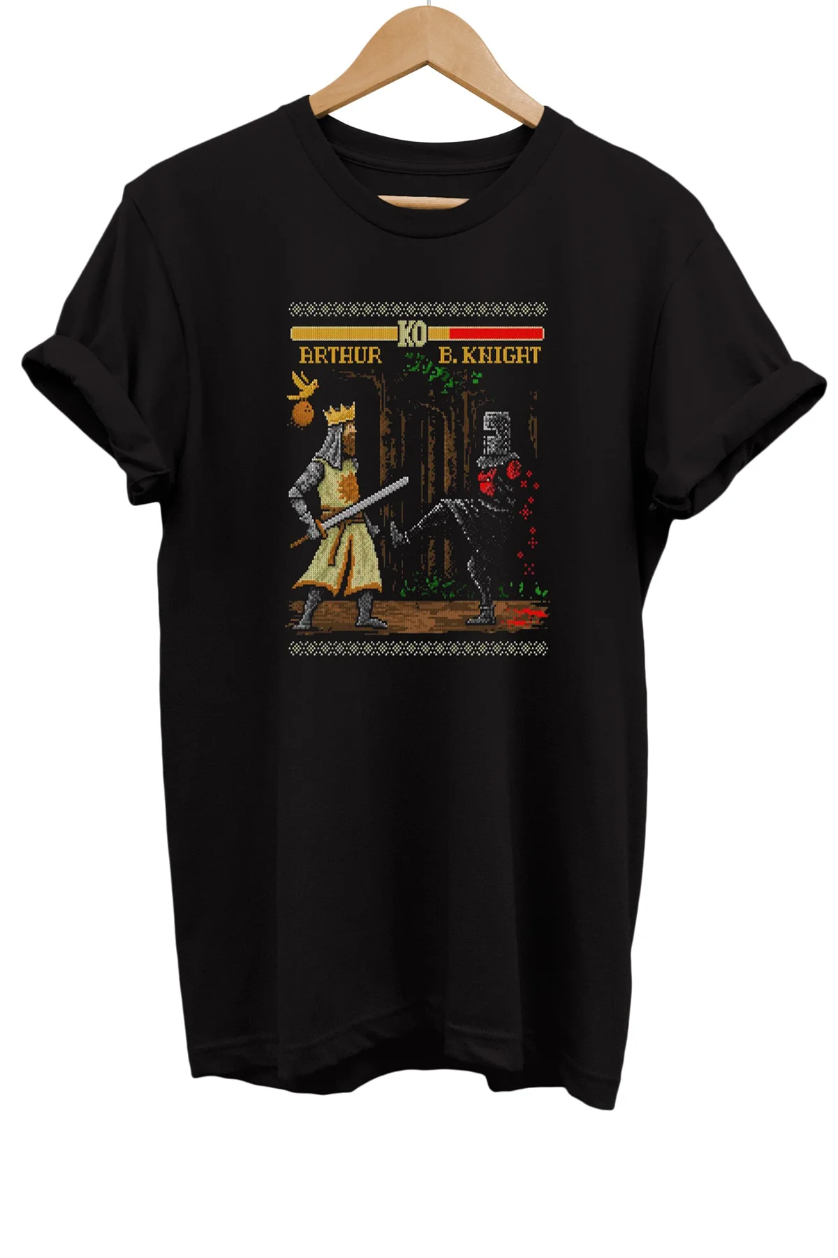 Monty Python The Black Knight Baskılı %100 Pamuk Oversize T-shirt