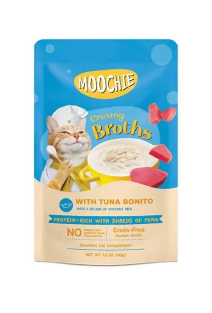 Moochie Parça Ton Balikli Ve Midyeli Tahilsiz Kedi Çorbasi 40Gr Moochie Parça Ton Balikli Ve Midyeli Tahilsiz Kedi Çorbasi 40Gr