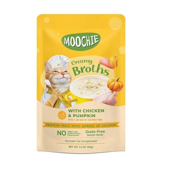 Moochie Parça Tavuk Etli Ve Balkabakli Tahilsiz Kedi Çorbasi 40Gr Moochie Parça Tavuk Etli Ve Balkabakli Tahilsiz Kedi Çorbasi 40Gr