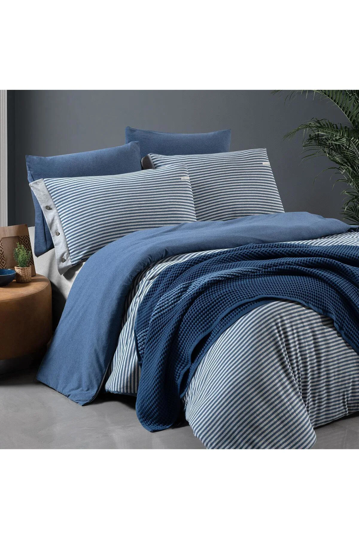Mood Comfort Castile Çift Kişilik Nevresim Takımı Mavi