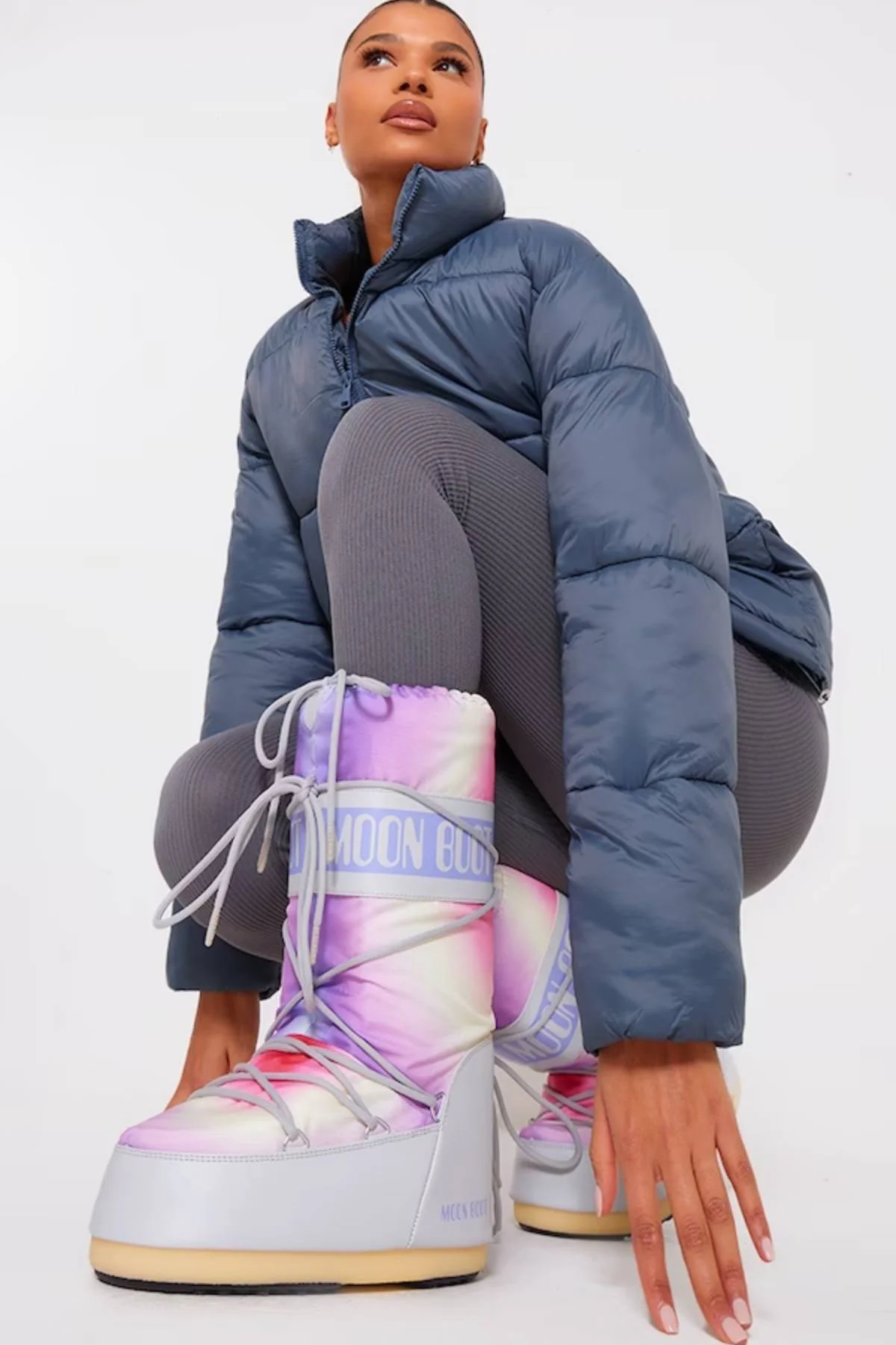 Moon Boot Mb Icon Tie Dye Glacier Gray Snowboot Mor Kırmızı Sarı Batik Kadın Uzun Bot Gri Fiyatı, Yorumları ve Özellikleri