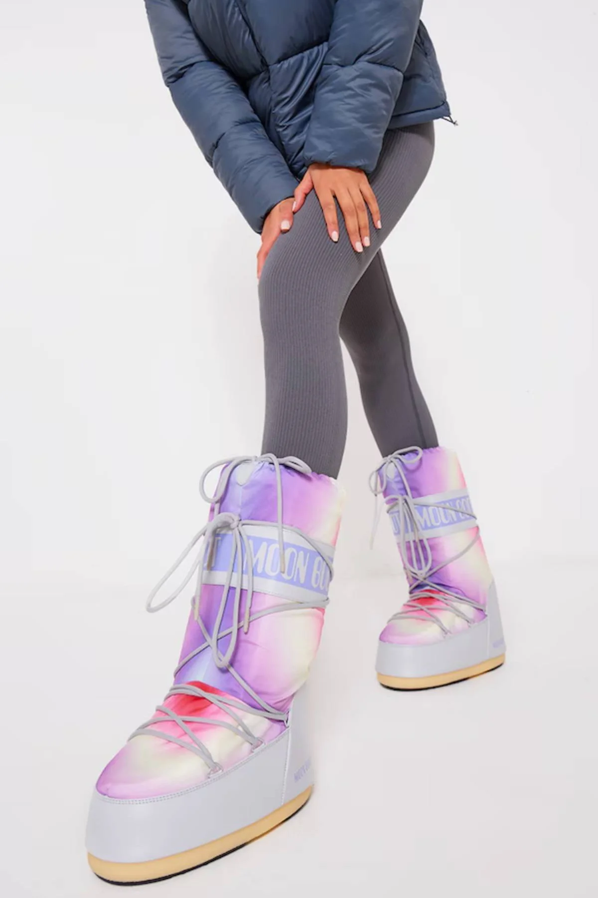 Moon Boot Mb Icon Tie Dye Glacier Gray Snowboot Mor Kırmızı Sarı Batik Kadın Uzun Bot Gri Fiyatı, Yorumları ve Özellikleri