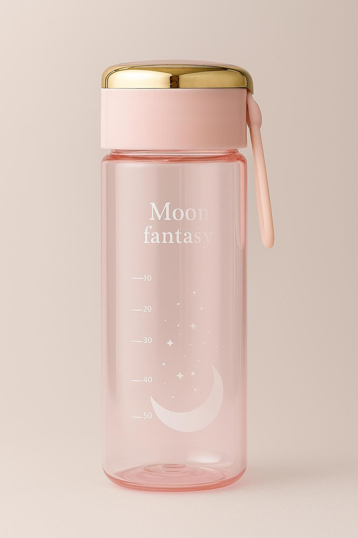 Moon Fantasy SİYAH Su Matara Şişesi – 400 ml Çevirmeli Kapaklı Ta