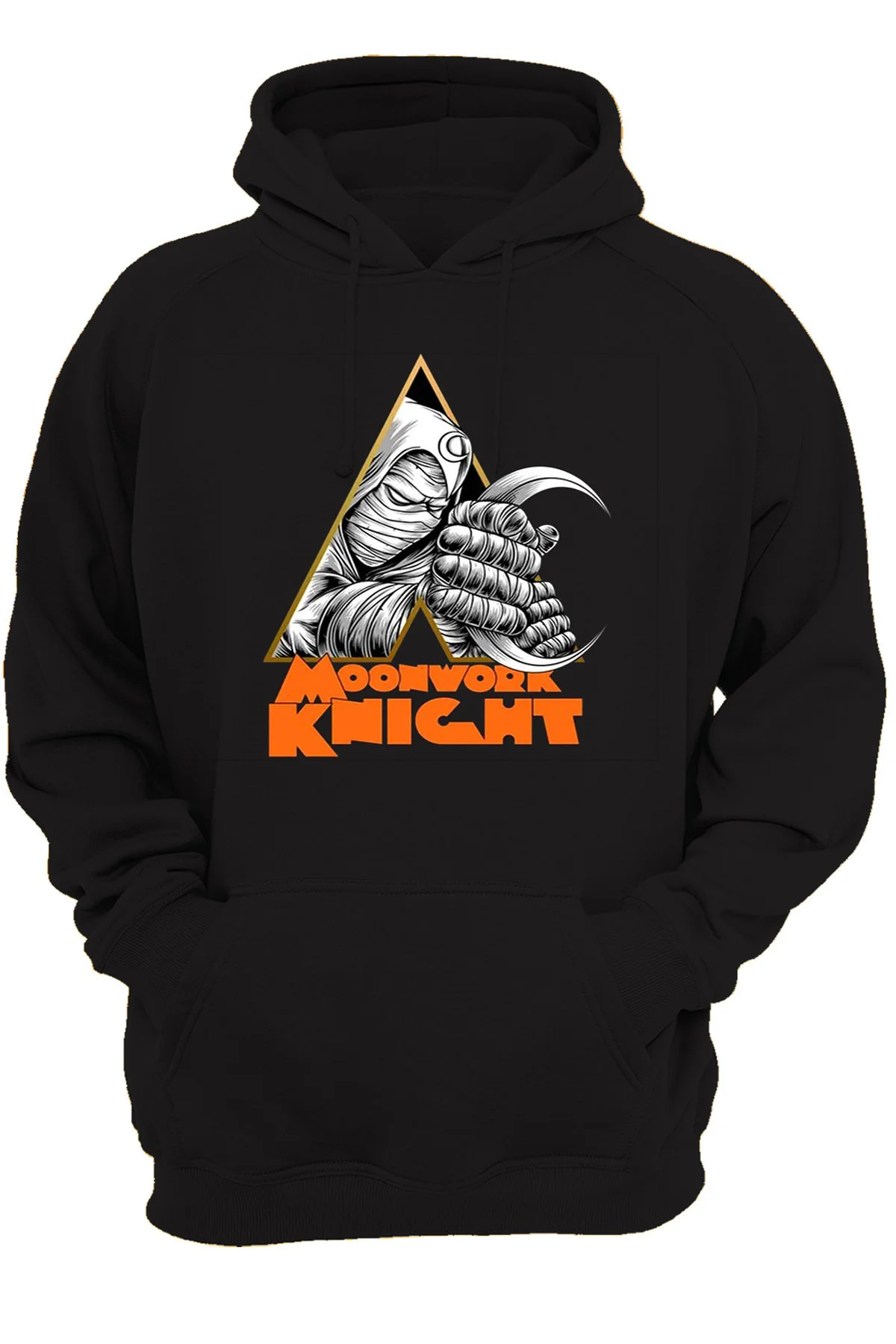 Moon Knight Ön Baskılı, %100 Pamuk, 3 Ipl. Şardonlu, Içi Polar, Çok Kalın Hoodie