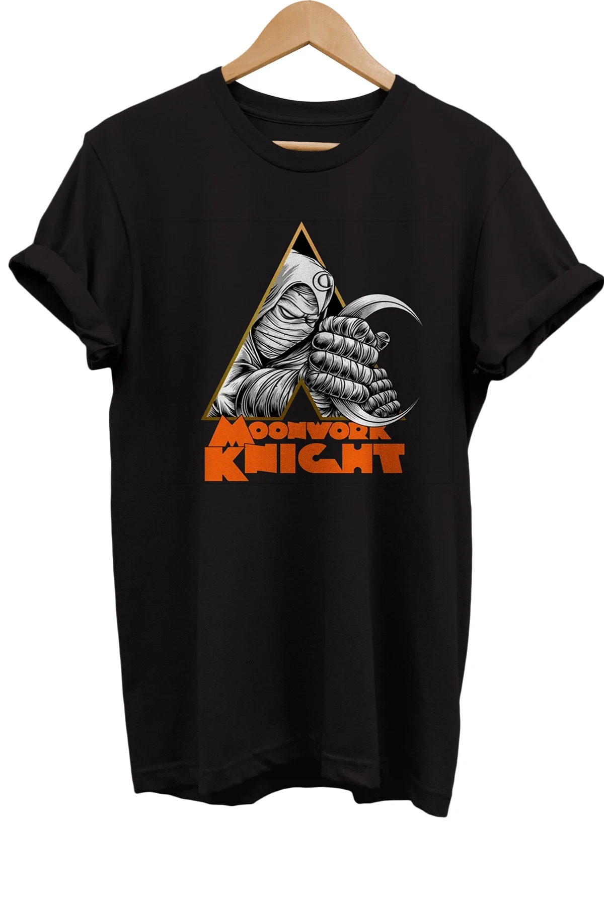 Moon Knight Baskılı %100 Pamuk Oversize T-shirt