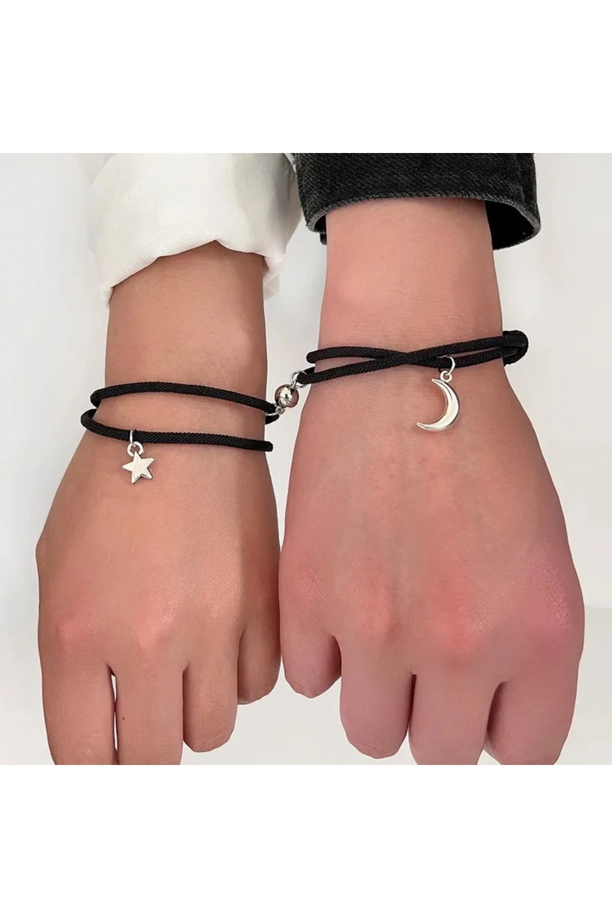 Moon & Star Mıknatıslı Çift Bileklik