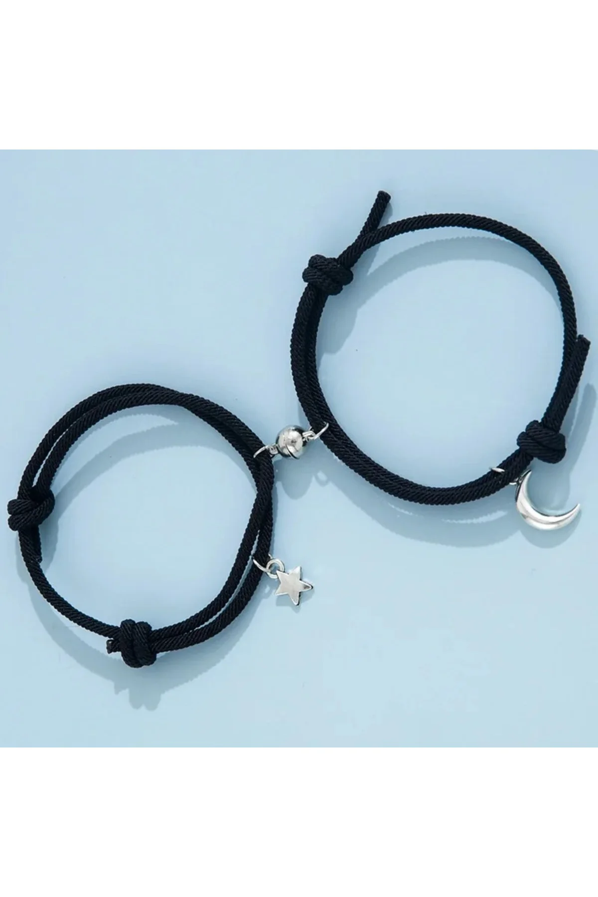 Moon & Star Mıknatıslı Çift Bileklik