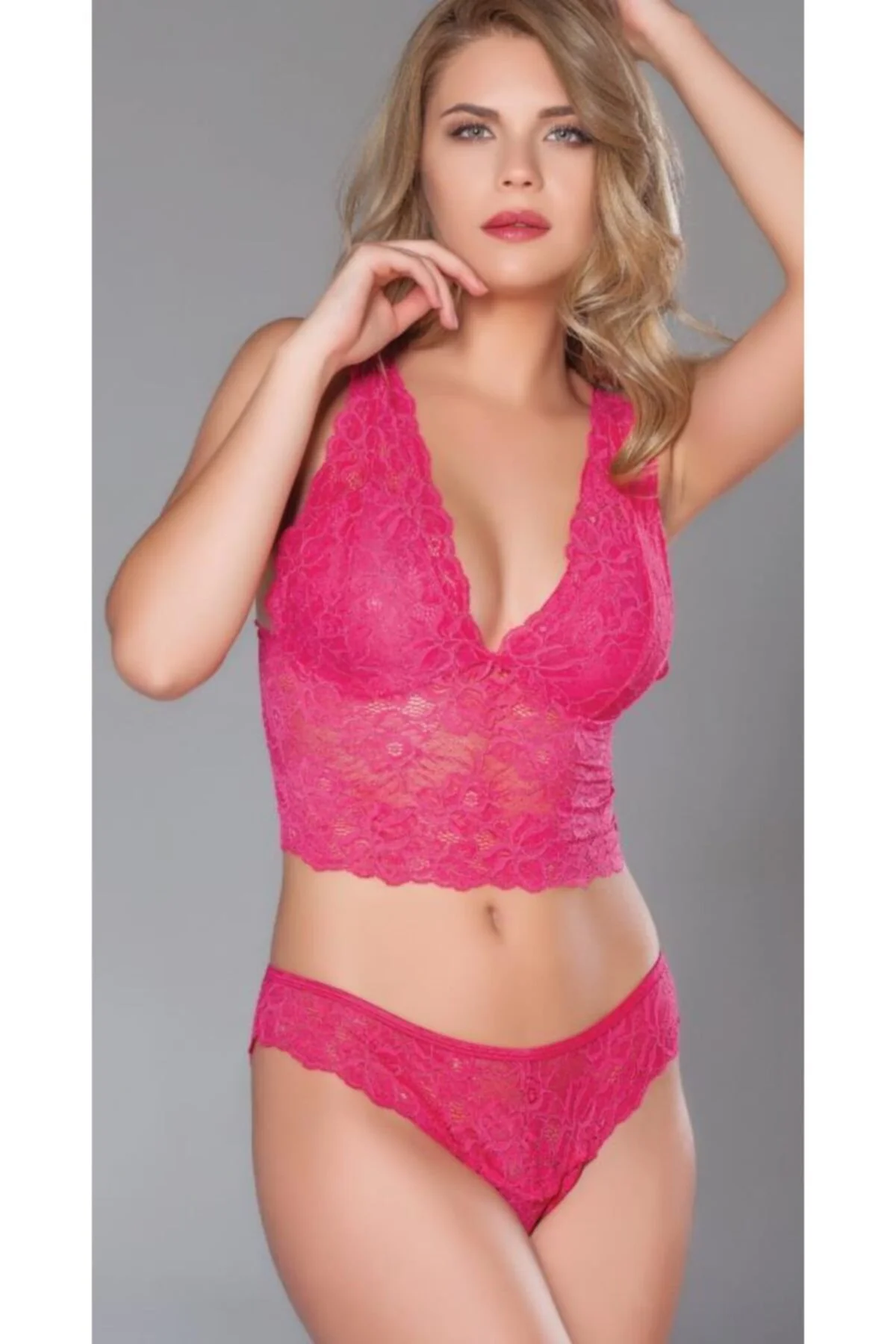 Moonlıght 8001 Dantelli Askılı Desteksiz Bustiyer Boxer Takım