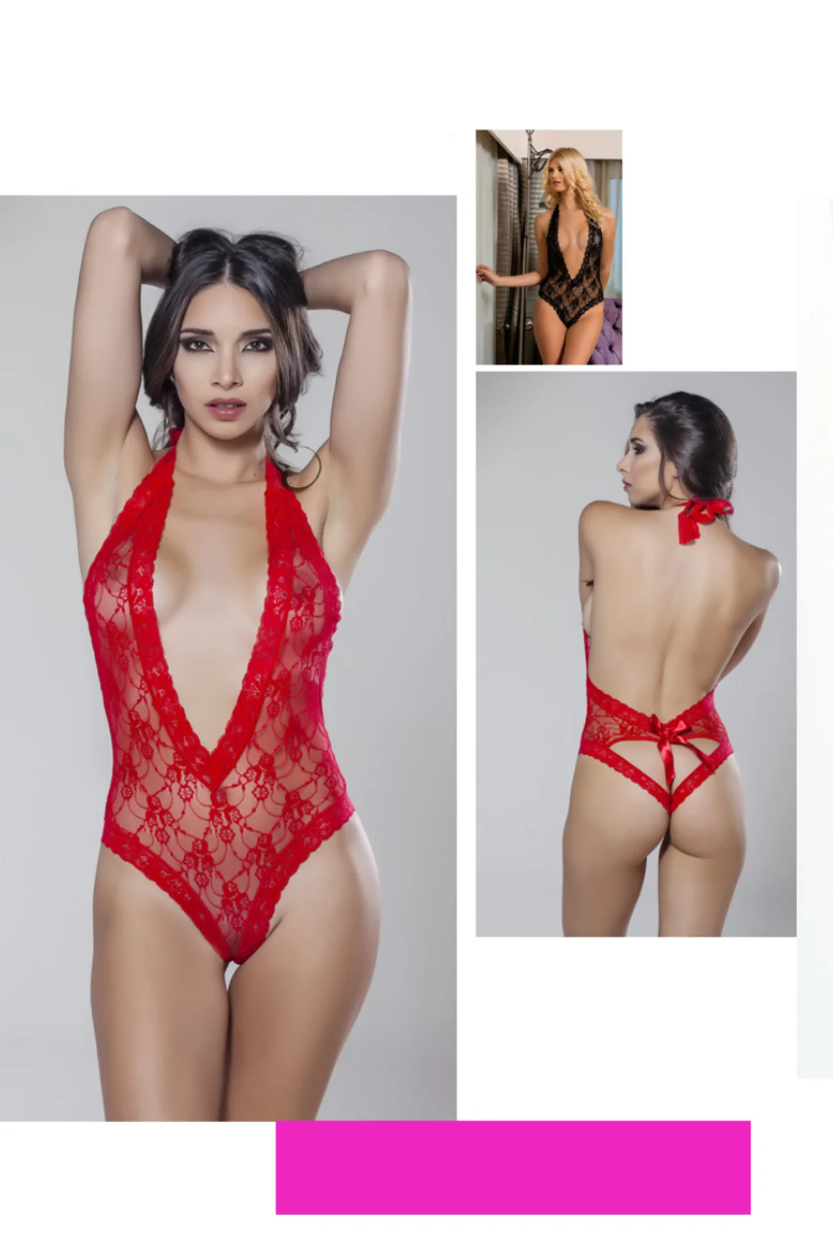 Moonlight Dantel İşlemeli Tül Fantezi Body