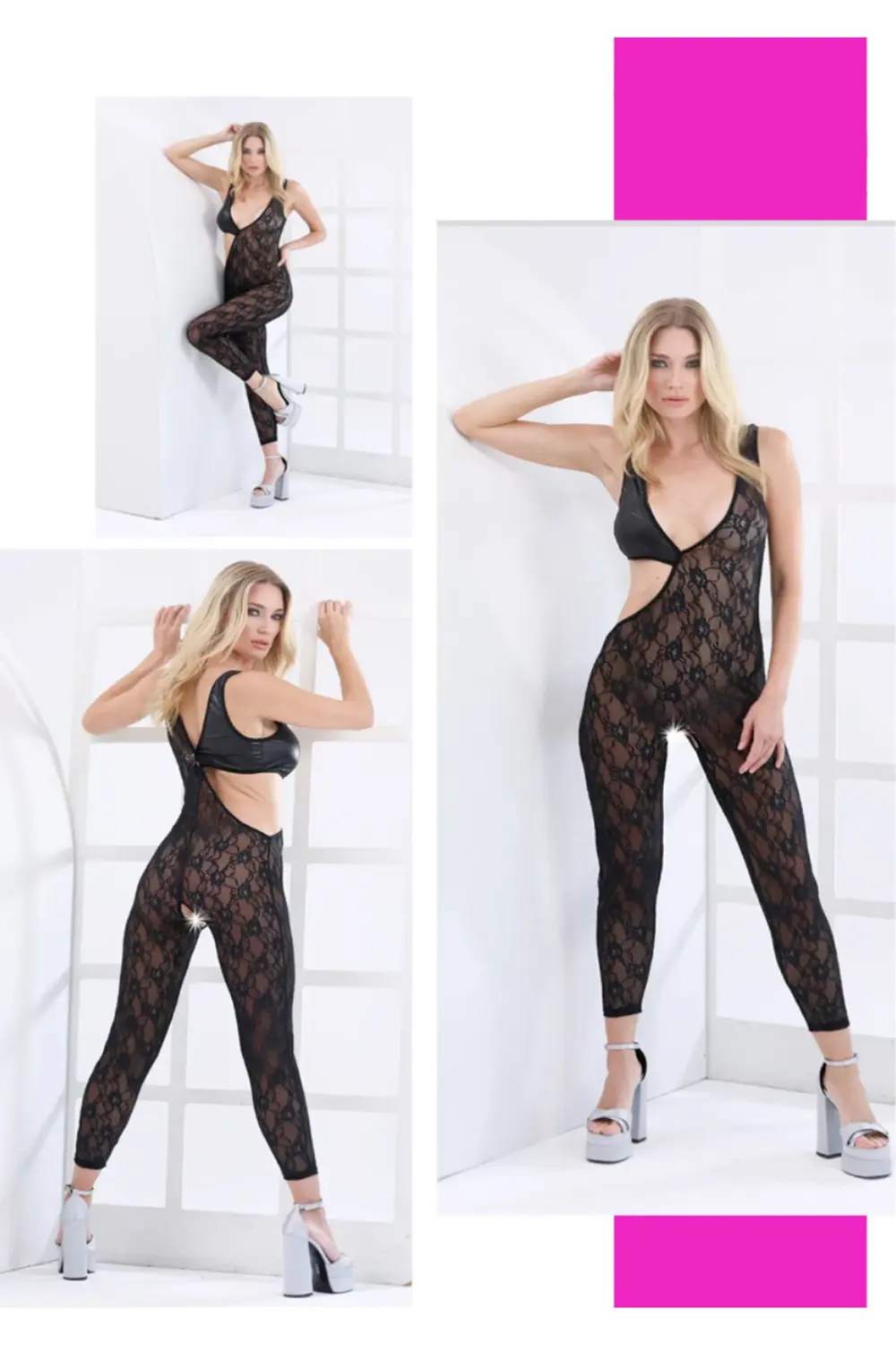 Moonlight Özel bölgesi açık Dantelli Fantezi Body