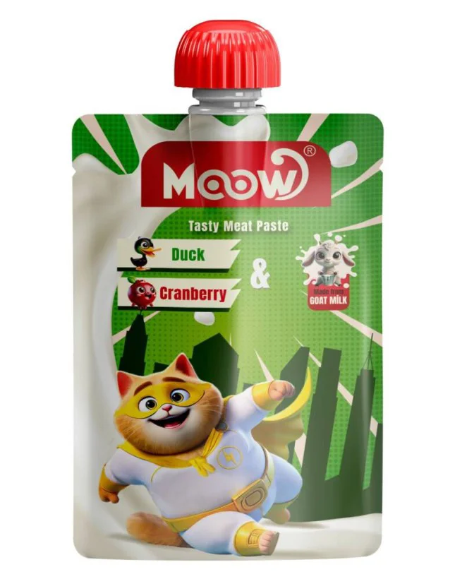 Moow Ördekli Keçi Sütlü Kedi Et Ezmesi 90 gr