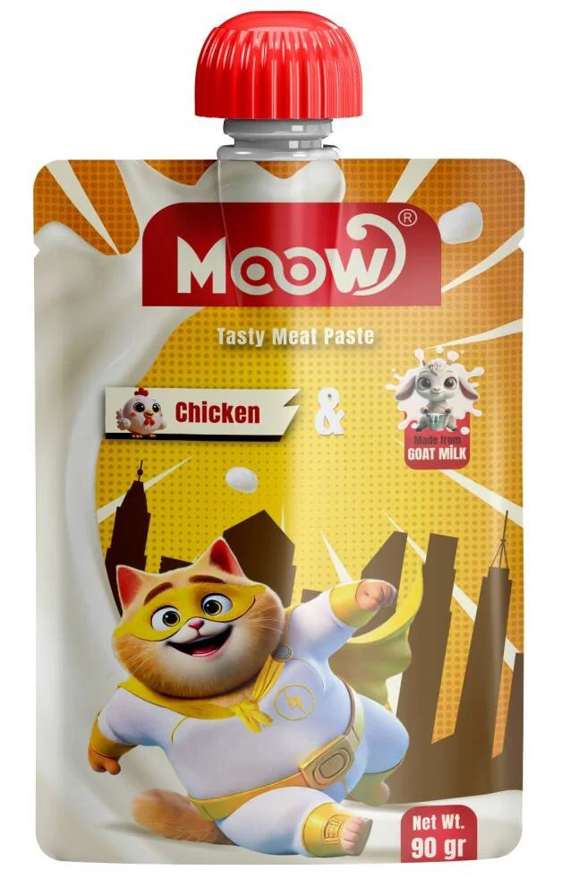 Moow Tavuklu Keçi Sütlü Kedi Et Ezmesi 90 gr