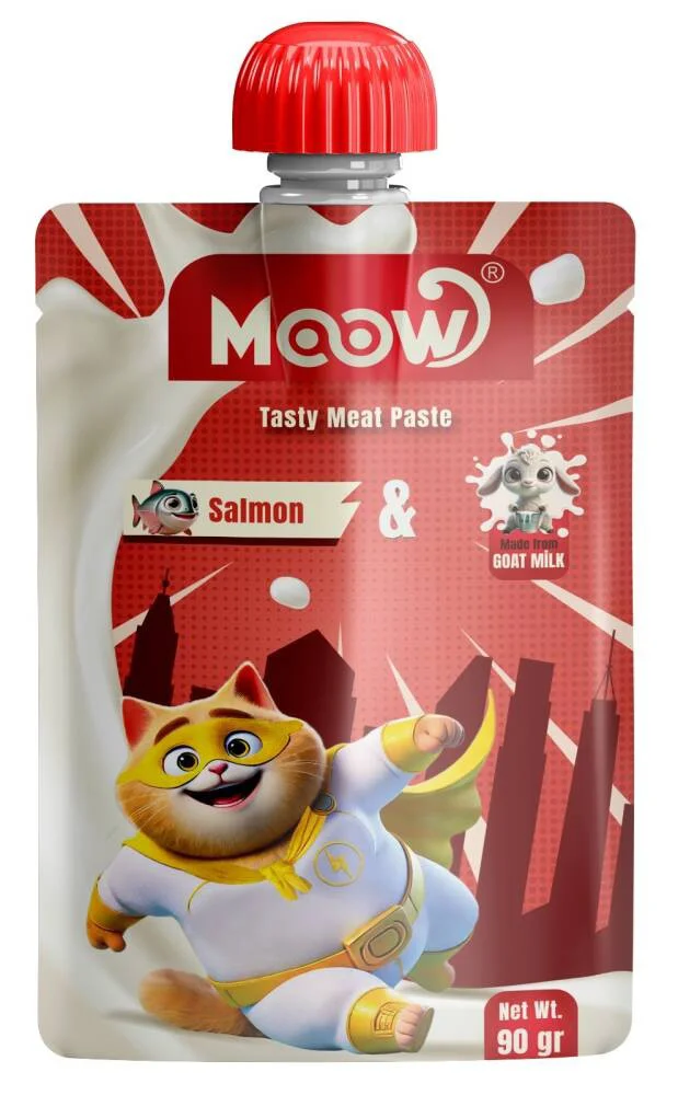 Moow Taze Somon Balıklı Keçi Sütlü Kedi Et Ezmesi 90 gr