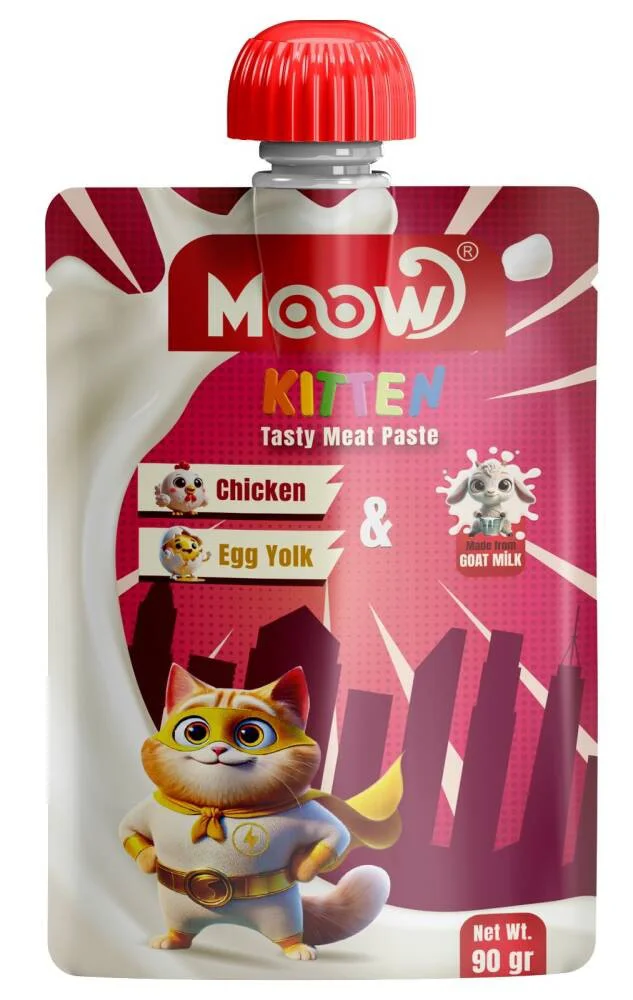 Moow Yavru Kedi İçin Tavuklu Keçi Sütlü Kedi Et Ezmesi 90 gr