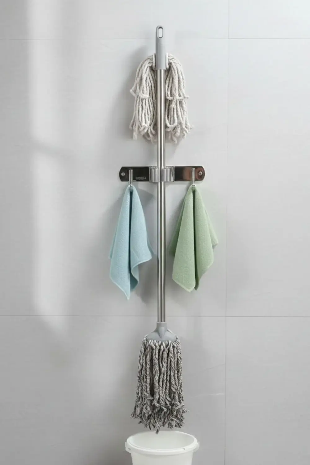 Mop Bez Havlı Askısı Duvara Monte – Paslanmaz Çelik Temizlik Apar