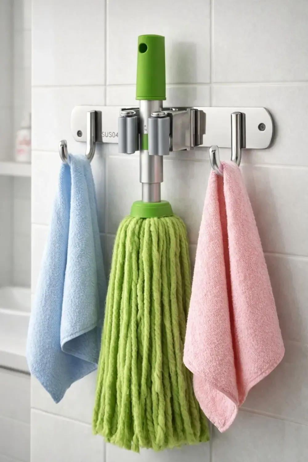 Mop Bez Havlı Askısı Duvara Monte – Paslanmaz Çelik Temizlik Apar