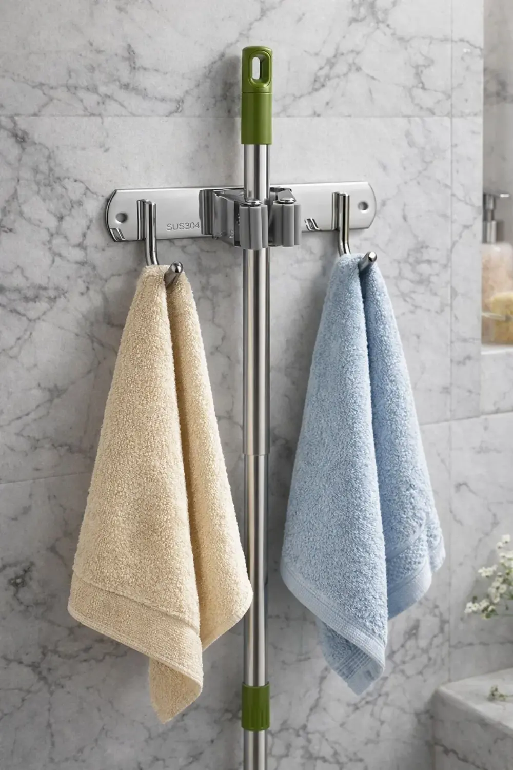 Mop Bez Havlı Askısı Duvara Monte – Paslanmaz Çelik Temizlik Apar