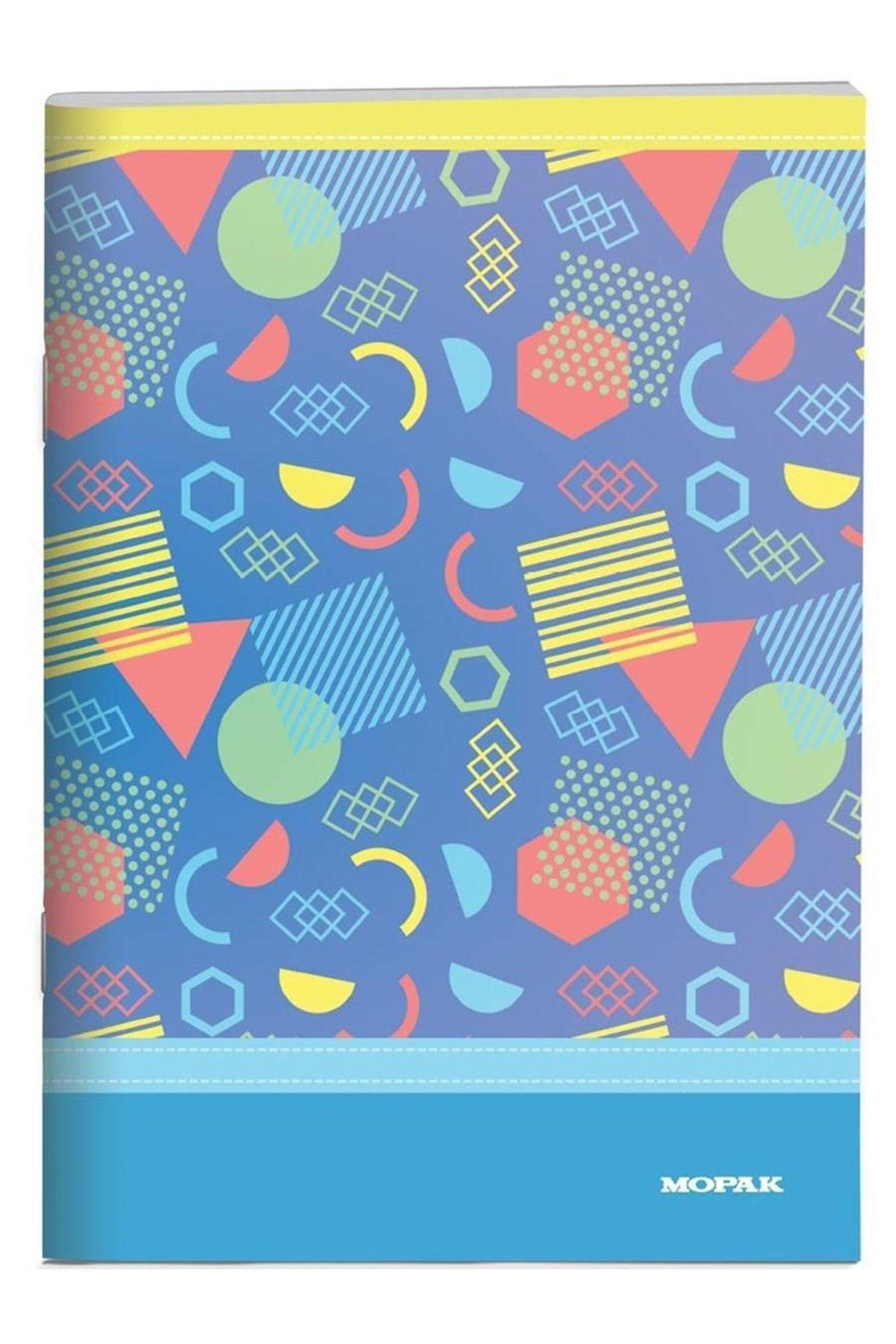 Mopak A4 100 Yaprak Karton Kapak Dikişli Defter 4 Kareli + 4 Çizg