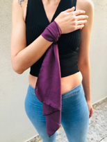 Tükkan Accessories Mor 55*55 Cm %100 Pamuklu Bandana-Bandana 25