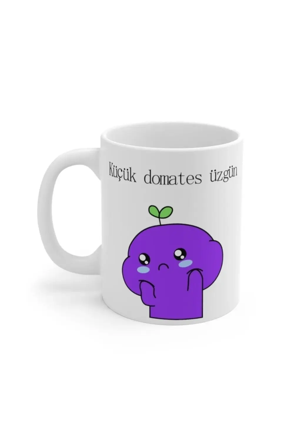 Mor Domates Baskılı Kupa Bardak